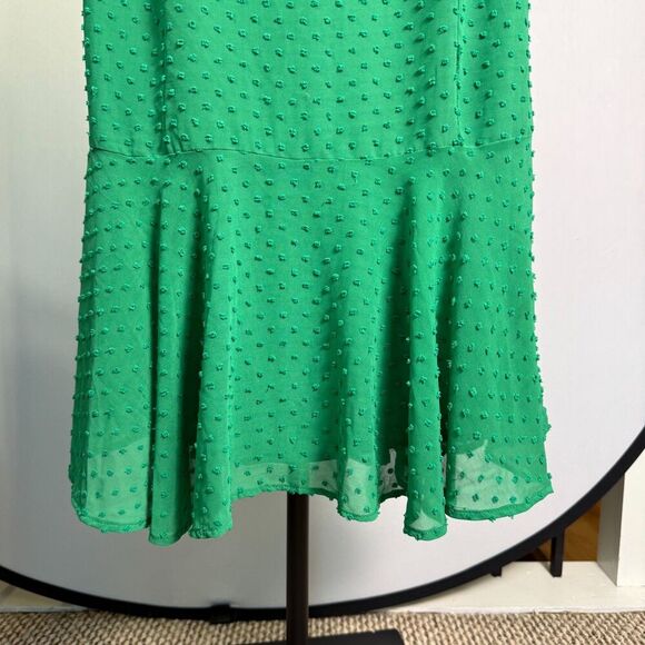 Lulu's Bimini Swiss Dot Tie-Strap Midi Dress, Kelly Green, L, Trumpet Hem 2/$50 - Picture 9 of 15
